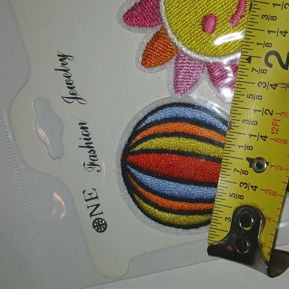 ONE Fashion 3pcs Patch Set Hot Air Balloon Sun Rainbow NWT - Picture 6 of 8
